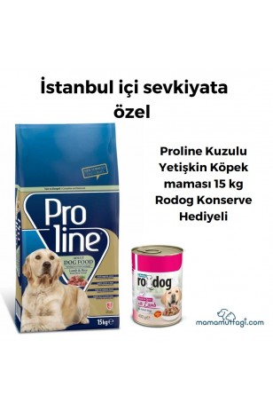 Proline Kuzulu Yetişkin Köpek Maması 15 Kg- Rodog Konserve Mama Hediyeli