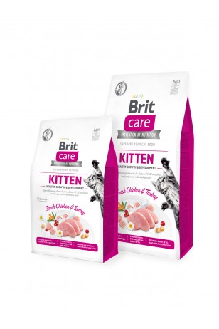 Brit Care Tahılsız Tavuk ve Hindi Etli Yavru Kedi Maması 7 Kg