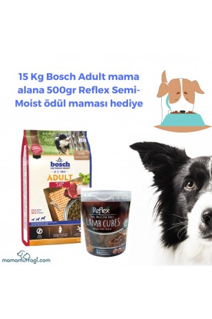 Bosch Adult Kuzu ve Pirinçli Yetişkin Köpek Maması 15 Kg- Ödül Maması Hediyeli!