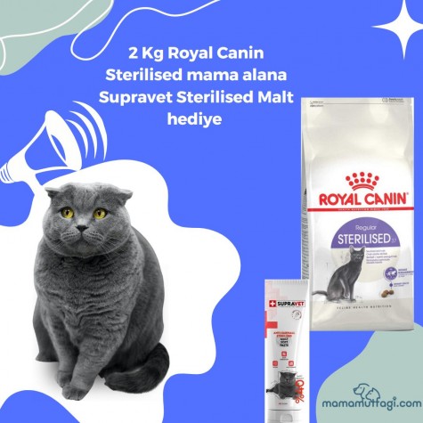 Royal Canin Sterilised 37 Kısırlaştırılmış Yetişkin Kedi Maması 2 Kg- Malt Hediyeli 