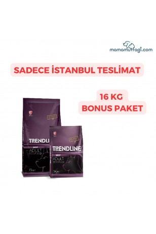 İstanbul içi Sevkiyat Ürünü- Trendline Biftekli Yetişkin Köpek Maması 16 Kg Bonus Paket