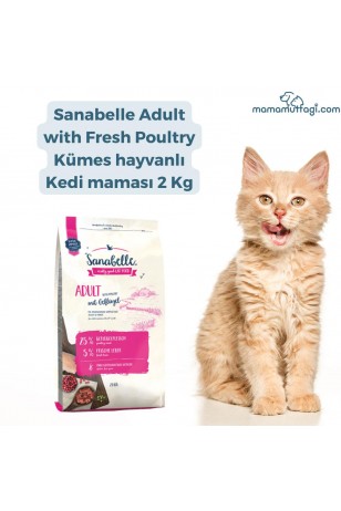 Sanabelle Adult with Fresh Poultry Kümes hayvanlı Kedi maması 2 Kg-İstanbul İçi Özel Sevkiyat