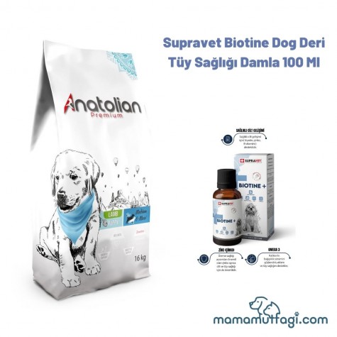 Anatolian Premium Kuzu Etli Yavru Köpek Maması 16KG (Supravet Biotine Damla hediye)