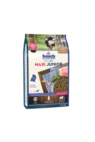 Bosch Maxi Junior Kuzulu ve Pirinçli Büyük Irk Yavru Köpek Maması 3 Kg