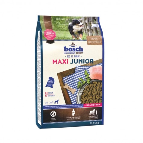 Bosch Maxi Junior Kuzulu ve Pirinçli Büyük Irk Yavru Köpek Maması 3 Kg