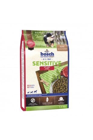 Bosch Glutensiz Sensitive Lamb Kuzu Etli Köpek Maması 3 Kg