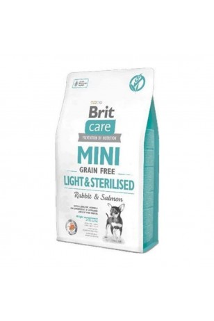 Brit Care Tahılsız Mini Irk Light Sterilised Tavşanlı ve Somonlu Yetişkin Kuru Köpek Maması  2 Kg