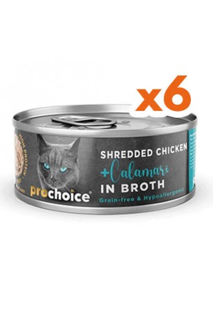 Prochoice Deluxe Shredded Chicken & Calamari In Brothcat 70 Gr