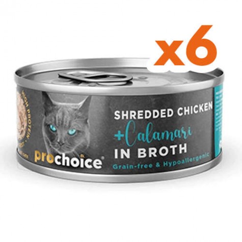 Prochoice Deluxe Shredded Chicken & Calamari In Brothcat 70 Gr