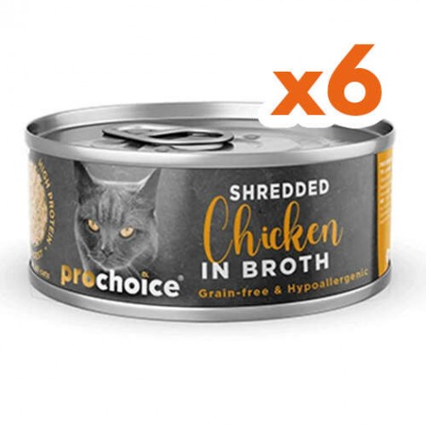 Prochoice Deluxe Shredded Chicken In Brothcat 70 Gr 