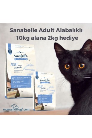 Sanabelle Adult Alabalıklı Kedi Maması 10 Kg- 2 Kg Hediyeli