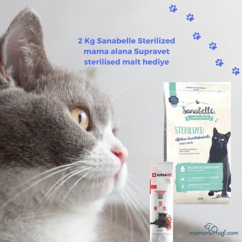 Sanabelle Sterilised Kısırlaştırılmış Yetişkin Kedi Maması 2 Kg- Malt Hediye\ İstanbul içi Sevkiyat Ürünü
