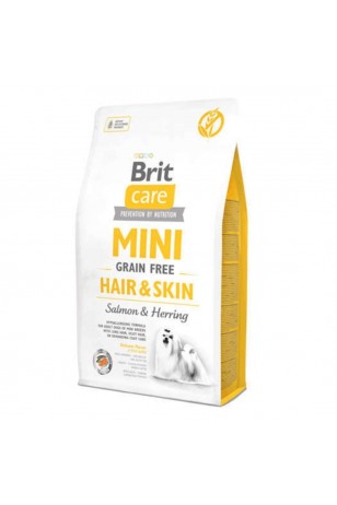 Brit Care Mini Hair Skin Somonlu ve Ringa Balıklı Tahılsız Köpek Maması 7Kg