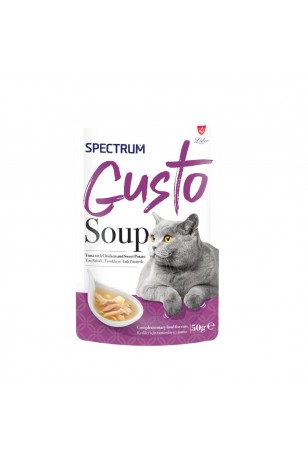 Spectrum Gusto Ton Balık,Tavuk ve Tatlı Patatesli Kedi Çorbası 12li 