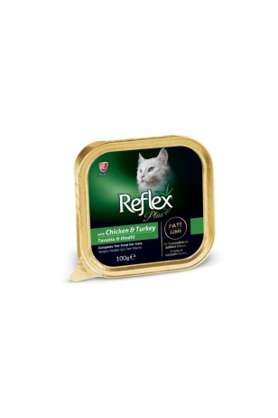 Reflex Plus Tavuk ve Hindili Kedi Konserve Pate 100 Gr Aluminyum