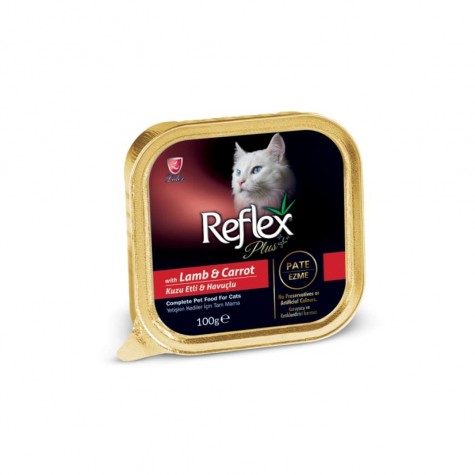 Reflex Plus Kuzu Ve Havuçlu Kedi Konserve Pate 100 Gr Aluminyum