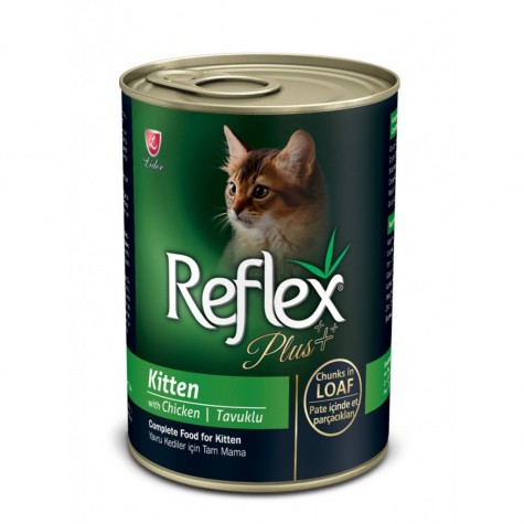 Reflex Plus Tavuklu Yavru Kedi Konserve Pate İçinde Et Parçacıklı 400 Gr