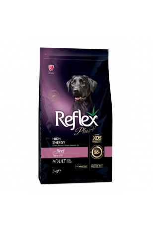 Reflex Plus Yüksek Aktiviteli Yetişkin Köpekler İçin Dana Etli Köpek Maması 3 Kg