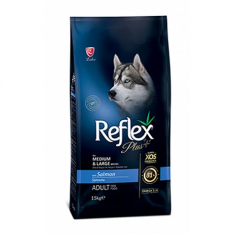 Reflex Plus Orta Büyük Irk Somonlu Yetişkin Köpek Maması 15 Kg