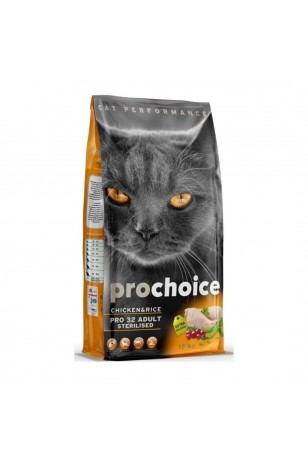 Pro Choice Pro 32 Sterilised Tavuk ve Pirinçli Kısırlaştırılmış Yetişkin Kuru Kedi Maması 15 kg