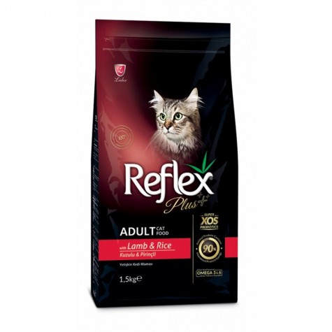 Reflex Plus Kuzulu ve Pirinçli Yetişkin Kedi Maması 1.5 Kg