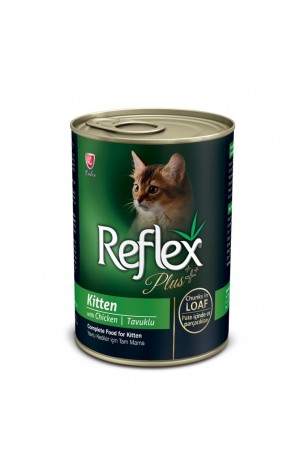 Reflex Plus Tavuklu Yavru Kedi Konserve Pate Et Parçacıklı 400 Gr