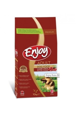 Enjoy Yetişkin Kuzu Etli Pirinçli Köpek Maması 10 Kg