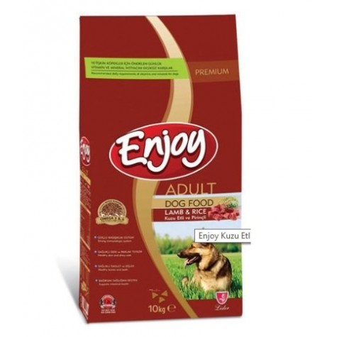 Enjoy Yetişkin Kuzu Etli Pirinçli Köpek Maması 10 Kg