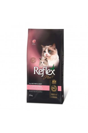 Reflex Plus Mother ​​&​​ Baby Kuzu Etli Anne ve Yavru Kedi Maması 15 Kg
